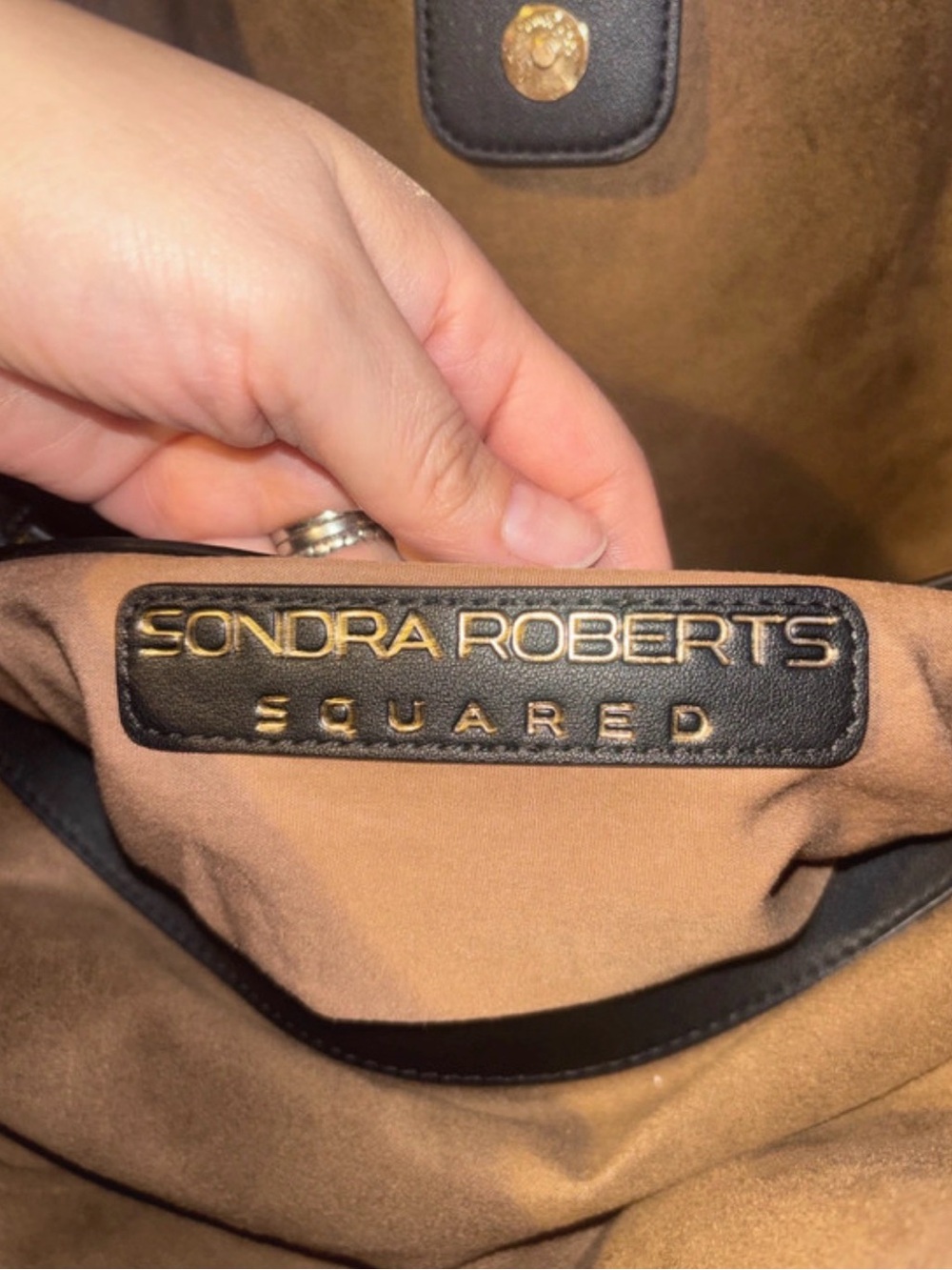 Sondra Roberts Black Leather Hobo Bag - Picture 4 of 5
